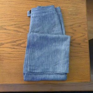 Blue and White Pinned Linen Pans Mara Hoffman